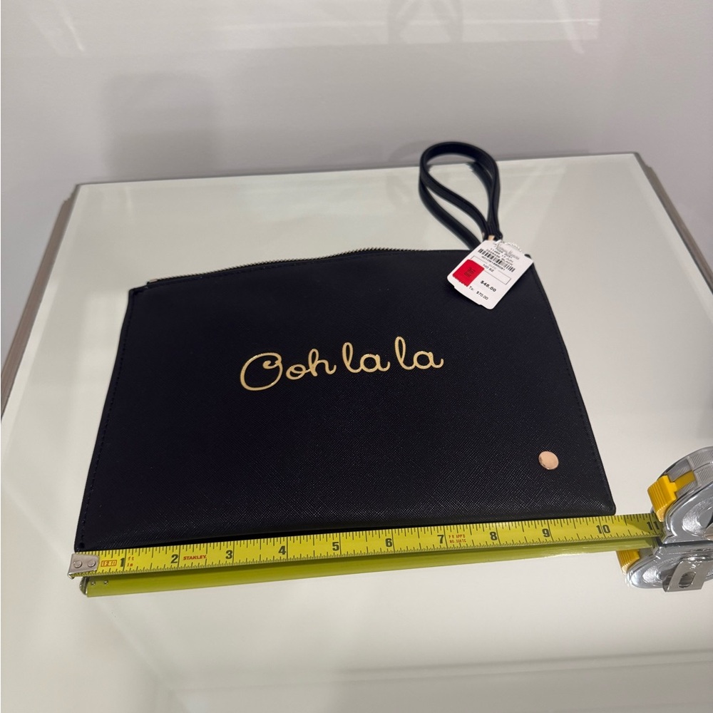 Neiman Marcus Black and Gold Clutch